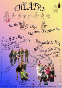 Affiche du spectacle de théâtre en langue des signes française